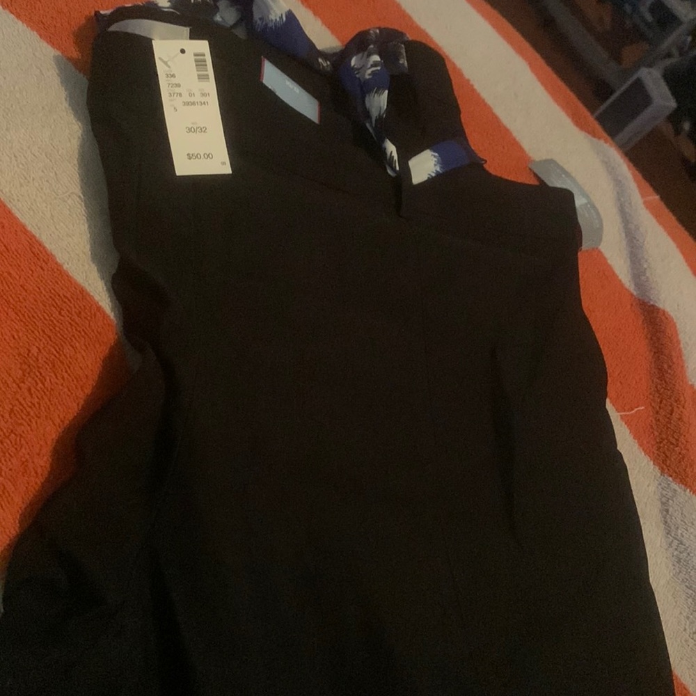 Brand new black capri pants with a belt